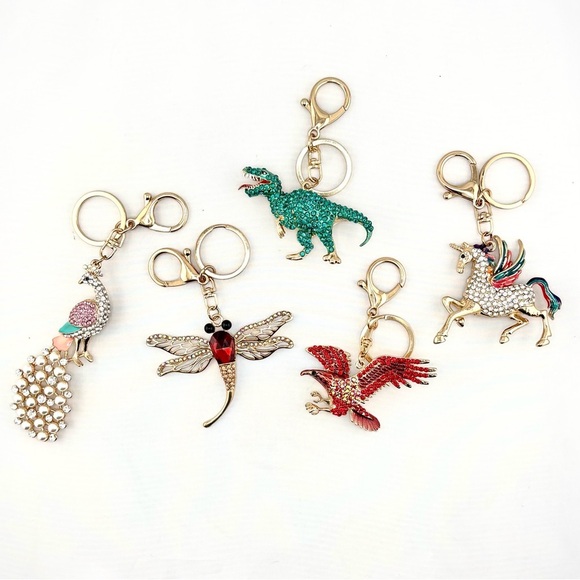 Enchanted Creatures Rhinestone Keychain MEGA Bundle - Lot of 5 - Picture 1 of 15